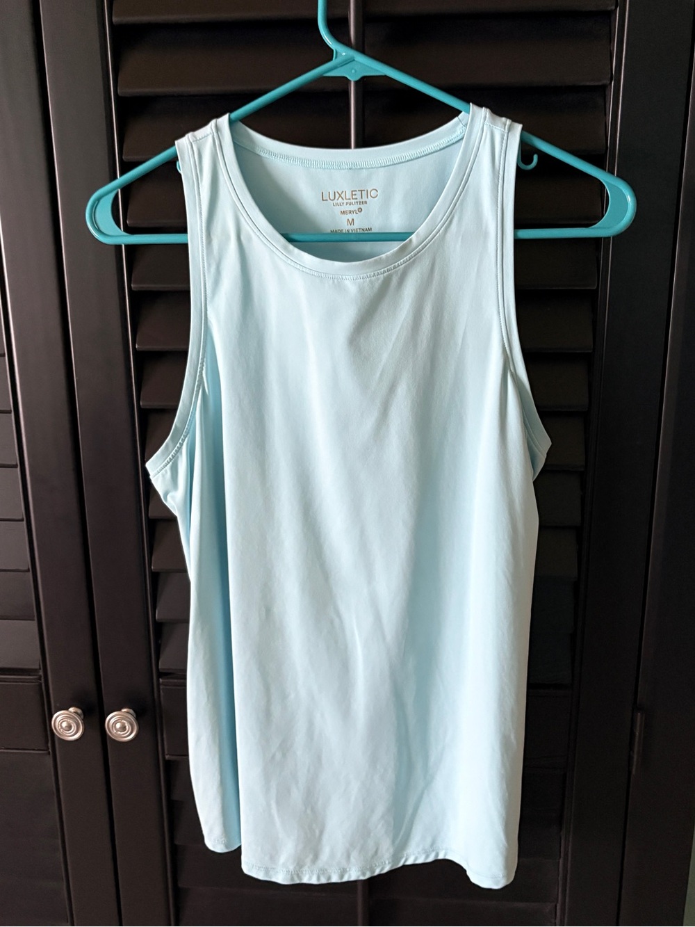 Lilly Pulitzer  Luxletic Light Blue Scoop Neck Tank Top